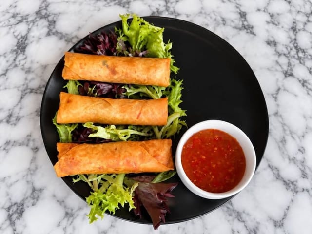 3 Vegetarian Eggrolls.